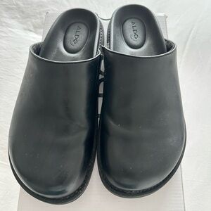 ALDO Men's Black Leather Slip-On Loafers